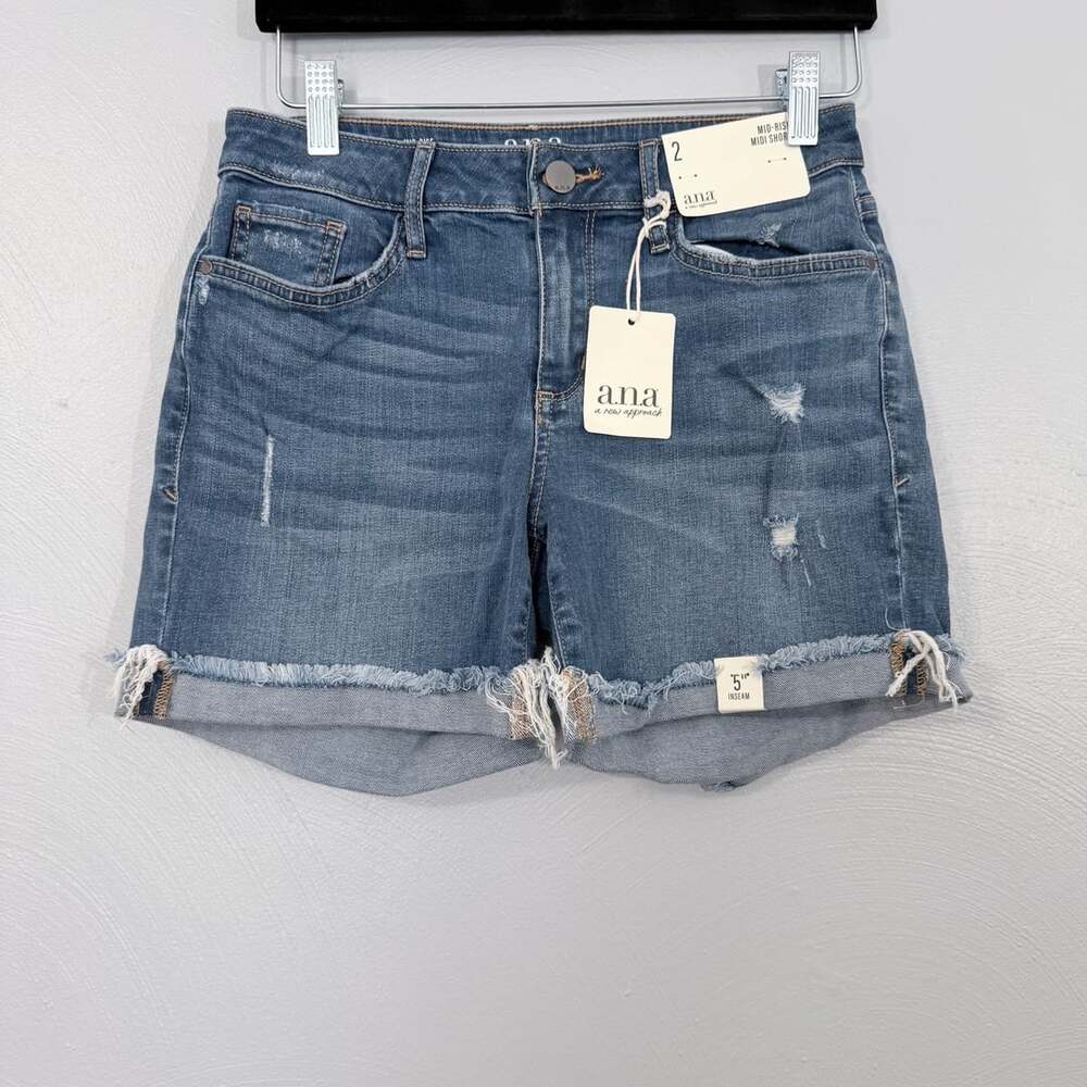 a.n.a Mid-Rise Denim Short Size 2 Blue